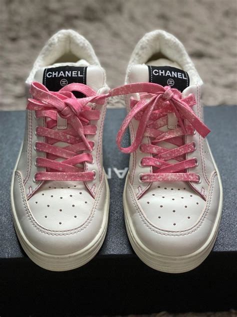 coco chanel sneaker|chanel sneakers pink and white.